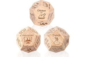 OYEFTP 3pc Food Dice for Couples, Food Dice Game Gifts for Her Him, Anniversary Day Food Decision Dice Couple Gifts Girlfriend Boyfriend for Adults Valentines Birthday Wedding