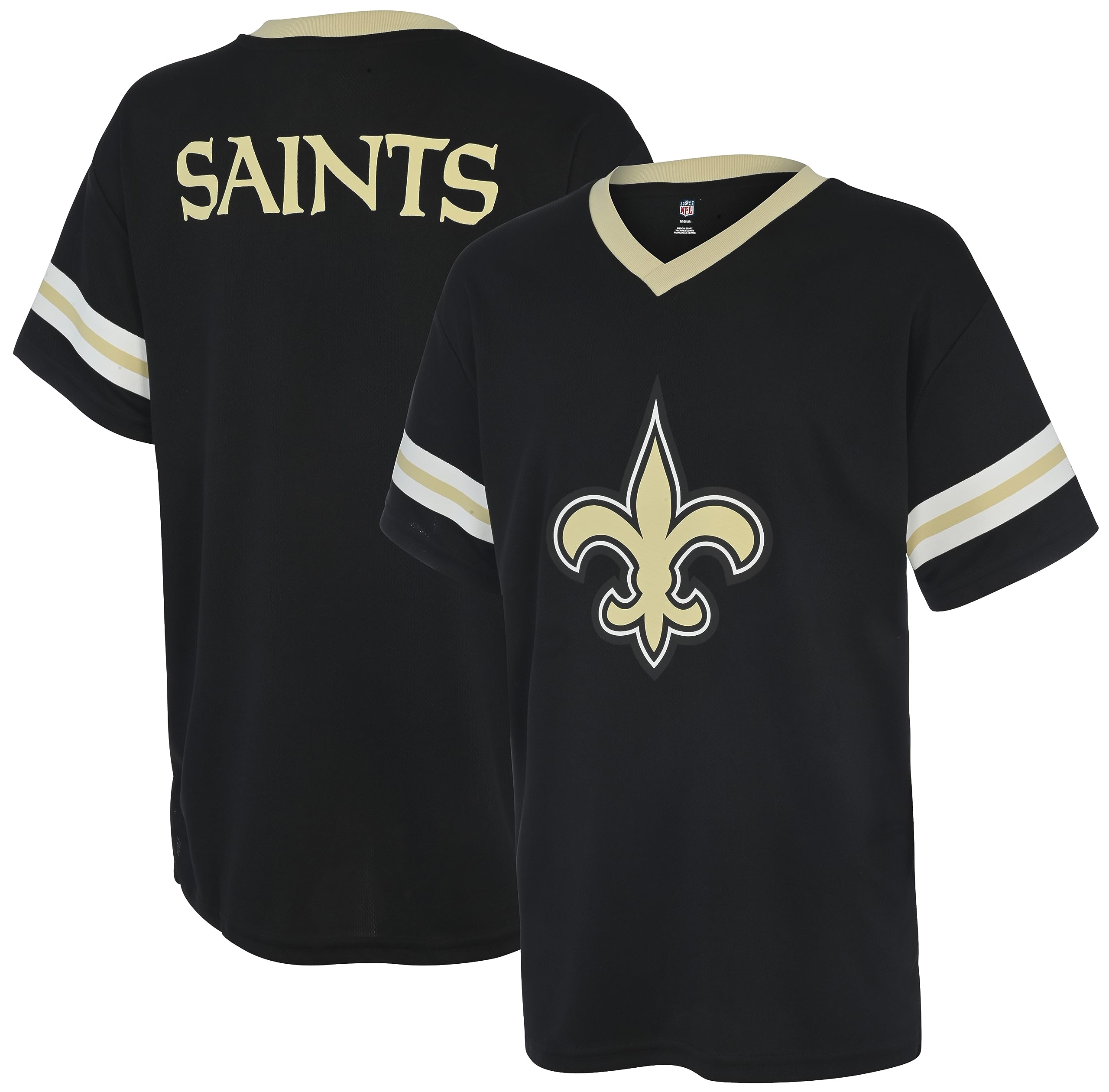 Outerstuff NFL Kids Youth 4-20 Official Game Day Team Jersey (as1, Numeric, Numeric_18, Numeric_20, Regular, New Orleans Saints - Black) Image