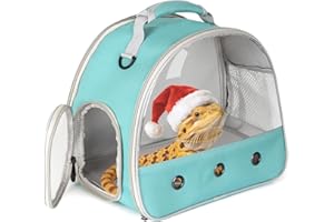 Bearded Dragon Carrier,Lizards Travel Bag, Small Animal Travel Carrier for Hedgehog Rat Parrot Bird, Portable Guinea Pig Trav