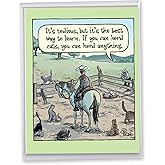 NobleWorks - Big Funny Birthday Greeting Card 8.5 x 11 Inch with Envelope (1 Pack) Oversize Jumbo Bday Herd Anything J9285BDG