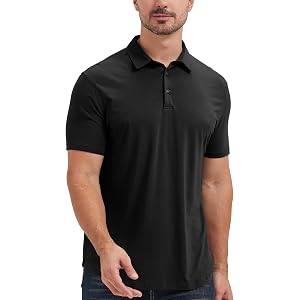 netdraw Men's Ultra Soft Bamboo Viscose Polo Curved Hem S-3XL | Lightweight , Breathable, Odor-resistant, UPF 50+, Collared G