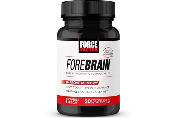 Force Factor Forebrain Nootropic Brain Supplement to Improve Memory, Boost Focus, Increase Mental Energy, and Support Brain H