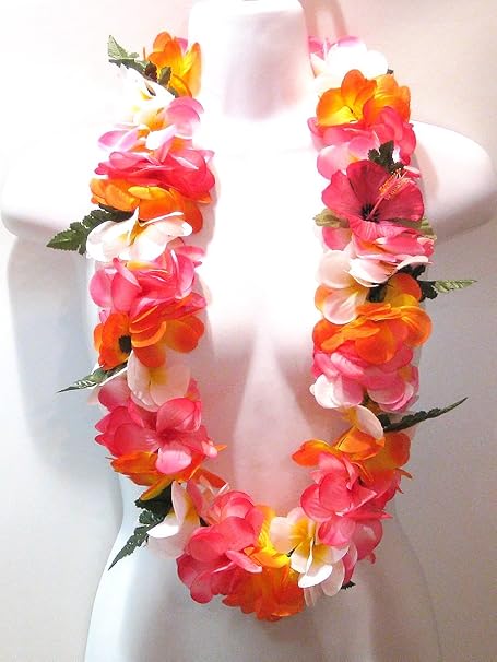 Amazon ハワイアン レイ プルメリア ジャスミン ポエポエ ミックス ネックレス おもちゃ