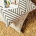 Elviros Cotton Linen Home Decorative Throw Pillow Case Cushion Cover for Sofa Couch, Black Geometric Lines, 18