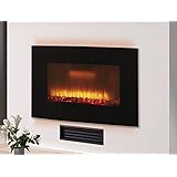 Kenley Chimenea Electrica de Pared - Efecto Llama Ardiendo - Radiador