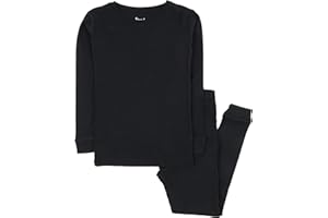 Leveret Kids Pajamas Boys & Girls Solid Colors 2 Piece Pajama Set 100% Cotton (Size 2-14 Years)