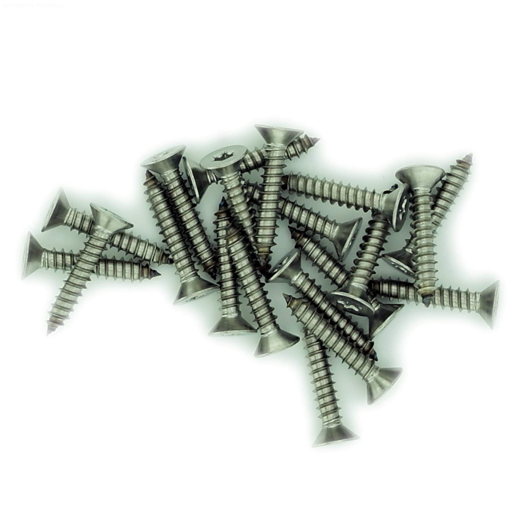 No.6 x 1.775 (3.5mm x 45mm) TX Countersunk Self-Tapping Screw - Stainless Steel (A2) (Pack of 20)