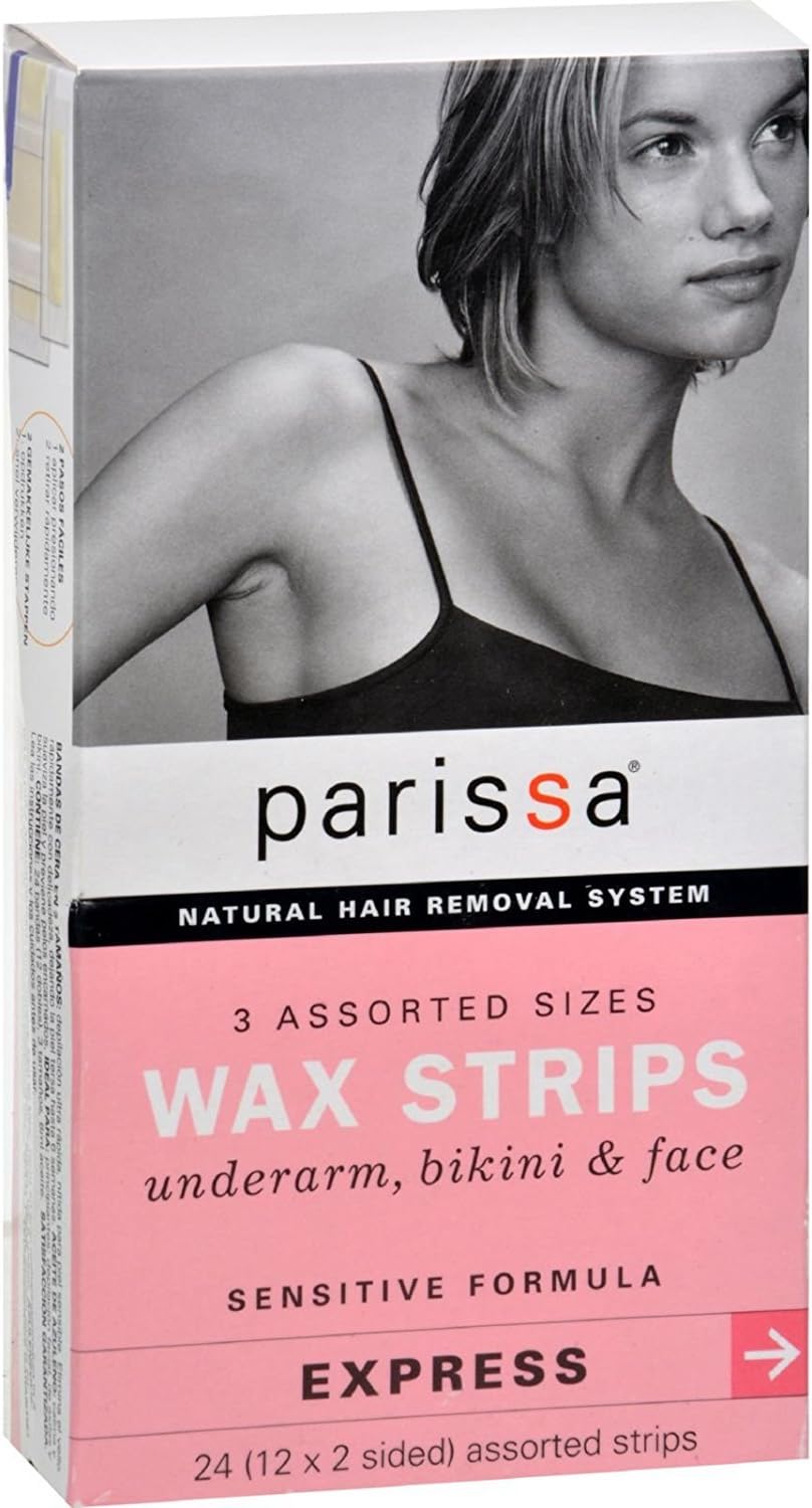Parissa Wax Strips Sensitive 3 Assorted Sizes - 24 Strips