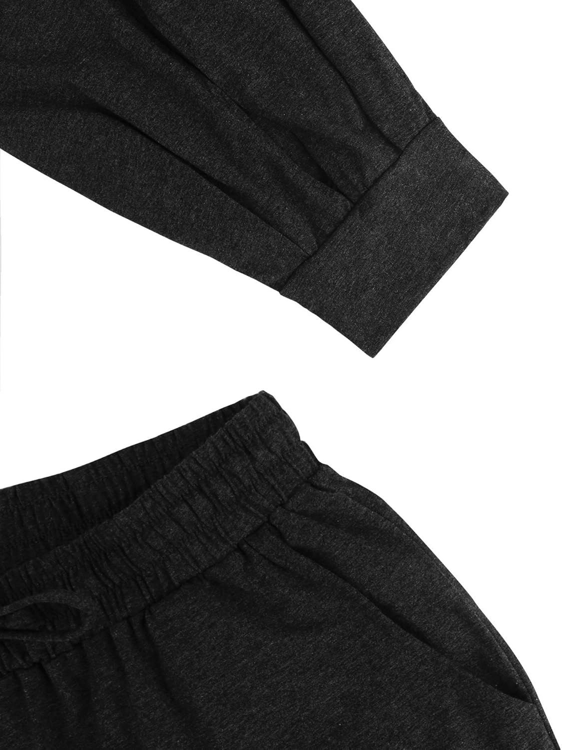 Aibrou Womens Sweatpants Drawstring Waist Harem Jogger Pants with Pockets: Clothing