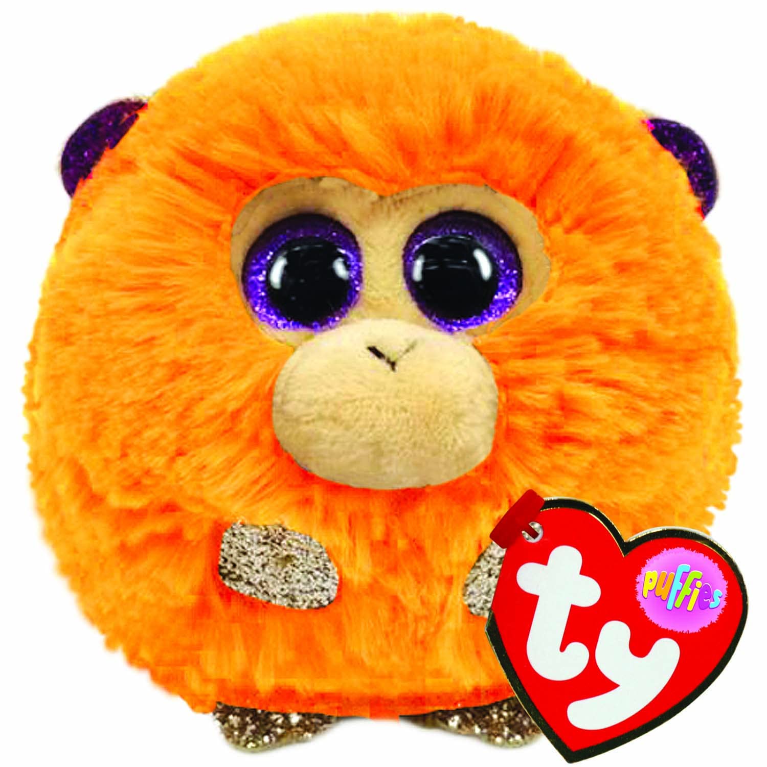 Ty UK Ltd 2005130 Coconut Monkey Puffies Plush Animal, Multicolor, 7cm