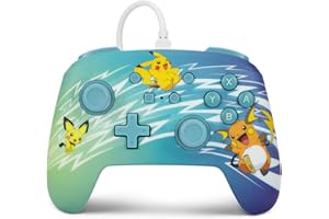 PowerA Enhanced Nintendo Switch Controller Wired - Pikachu Evolution, Pokemon Switch Controller, Mappable Gaming Buttons, Off