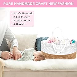 ABenkle X-Large Diaper Caddy Organizer, Boho Rustic