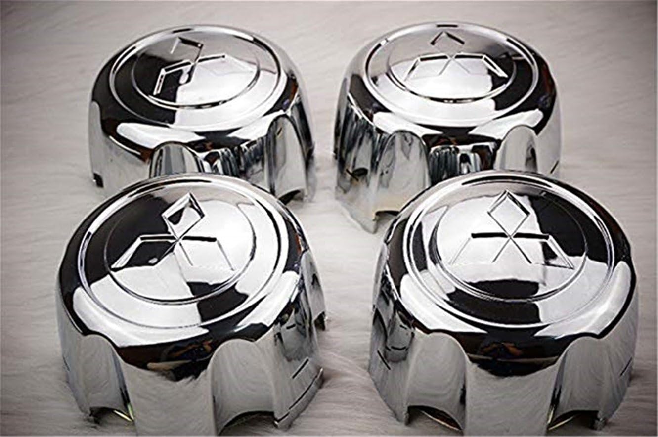 chuchu88 Gosweet 4X Four Pieces Set of Chrome Wheel Center Hub Caps for 1992-2002 Mitsubishi Montero Sport MB816581 with Retention Clip for Montero Pajero Sport US Fast Shipment