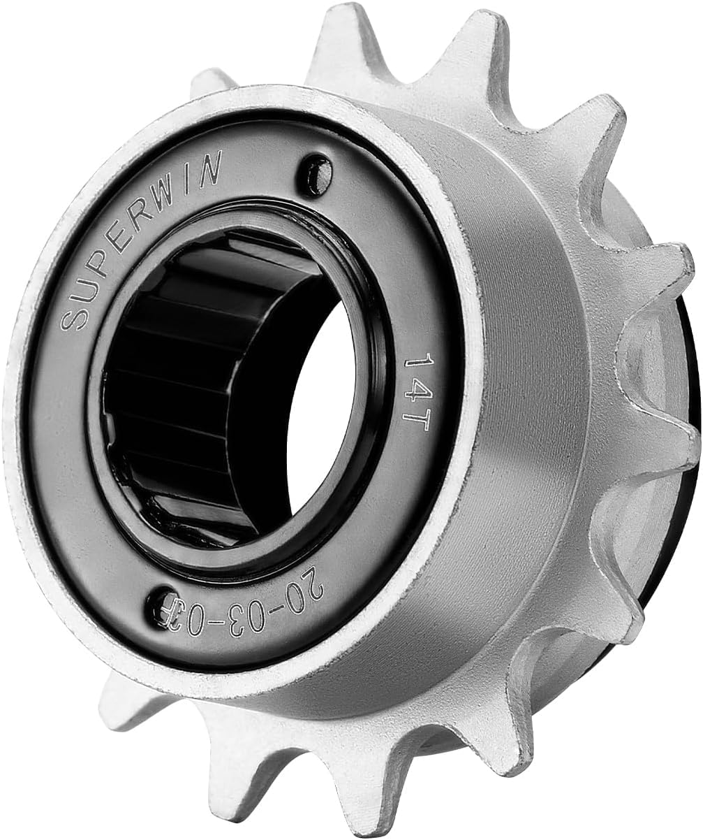 Hycline Single Speed Bicycle Freewheel 14T, Bike Freewheel - BLACK-SILVER