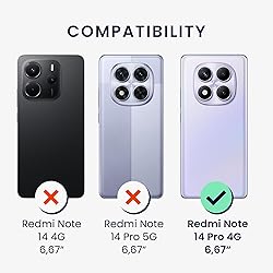 kwmobile Case Compatible with Xiaomi Redmi Note 14