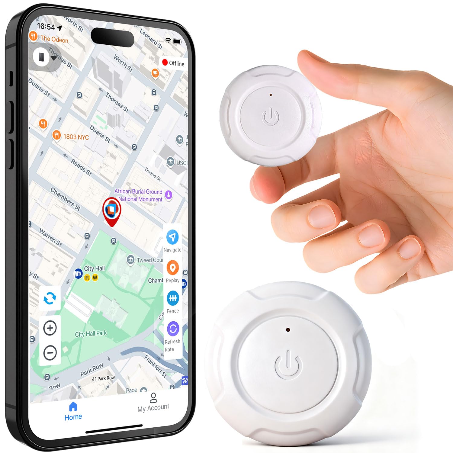Photo 1 of 2025 GPS Tracker for Vehicles, Cars & Kids–Real-Time Tracking with Worldwide Coverage | No Monthly Fee & No SIM Needed | IP67 Waterproof | Long Battery Life | Compatible with iPhone & Android
