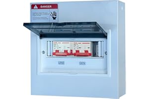 GXELZK 100A Generator Transfer Switch, Manual Transfer Switch, 120/240V, 24000W Capacity, Tailor-Made for Portable Generators. Pre-Wired High Power, Providing Stable and Reliable Power Transmission