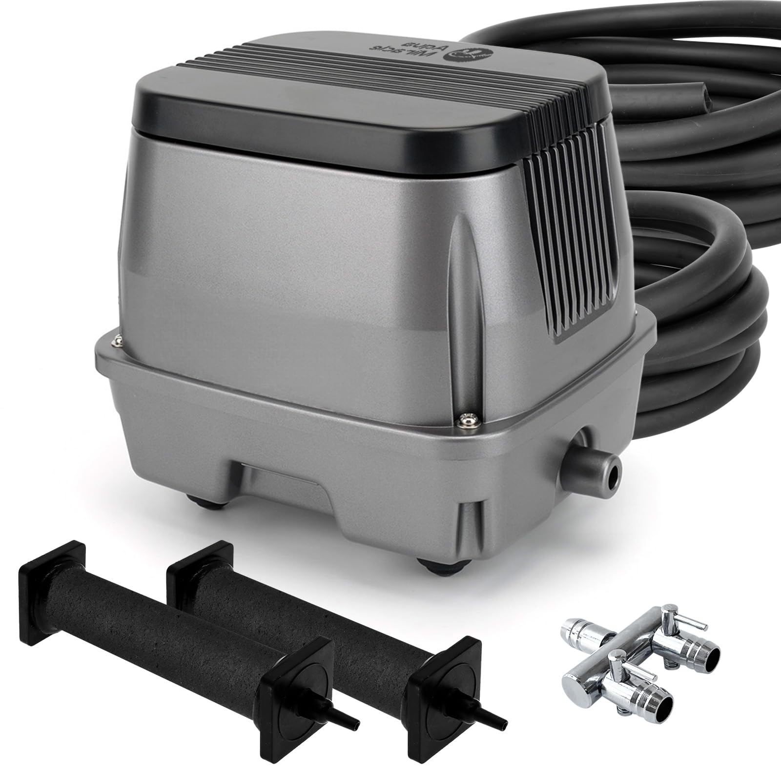 Photo 1 of AquaMiracle Koi Pond Aerator Pond Air Pump for Outdoor Ponds 5000-10000 Gallons, All-in-One Aeration Kit with Self-Sinking Airline Flow Control Rubber Air Diffuser