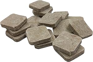 Shepherd Hardware 9815 1-Inch Heavy Duty Self-Adhesive Felt Furniture Pads, 16-Count, Beige