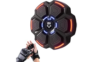 TGHIJKK Music Boxing Machine for Adults Kids: Smart Bluetooth Wall Mounted Punching Trainer with Gloves - Interactive Boxing Target - Workout Boxing Equipment for Home Gym Office