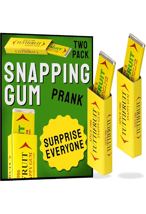 Lot De 4 Faux Chewing-gums Farce - Avec Cafards Sauteurs - Blague Réaliste Pour Halloween, 1er Avril
