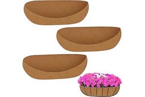 YZNlife 30 Inch Planter Basket Liners Fabric Window Box Liners Felt Trough Planter Liner Replacement Flower Basket Liner Non-Woven Hanging Plant Liner for Vegetables Pot,Fence Flower Baskets