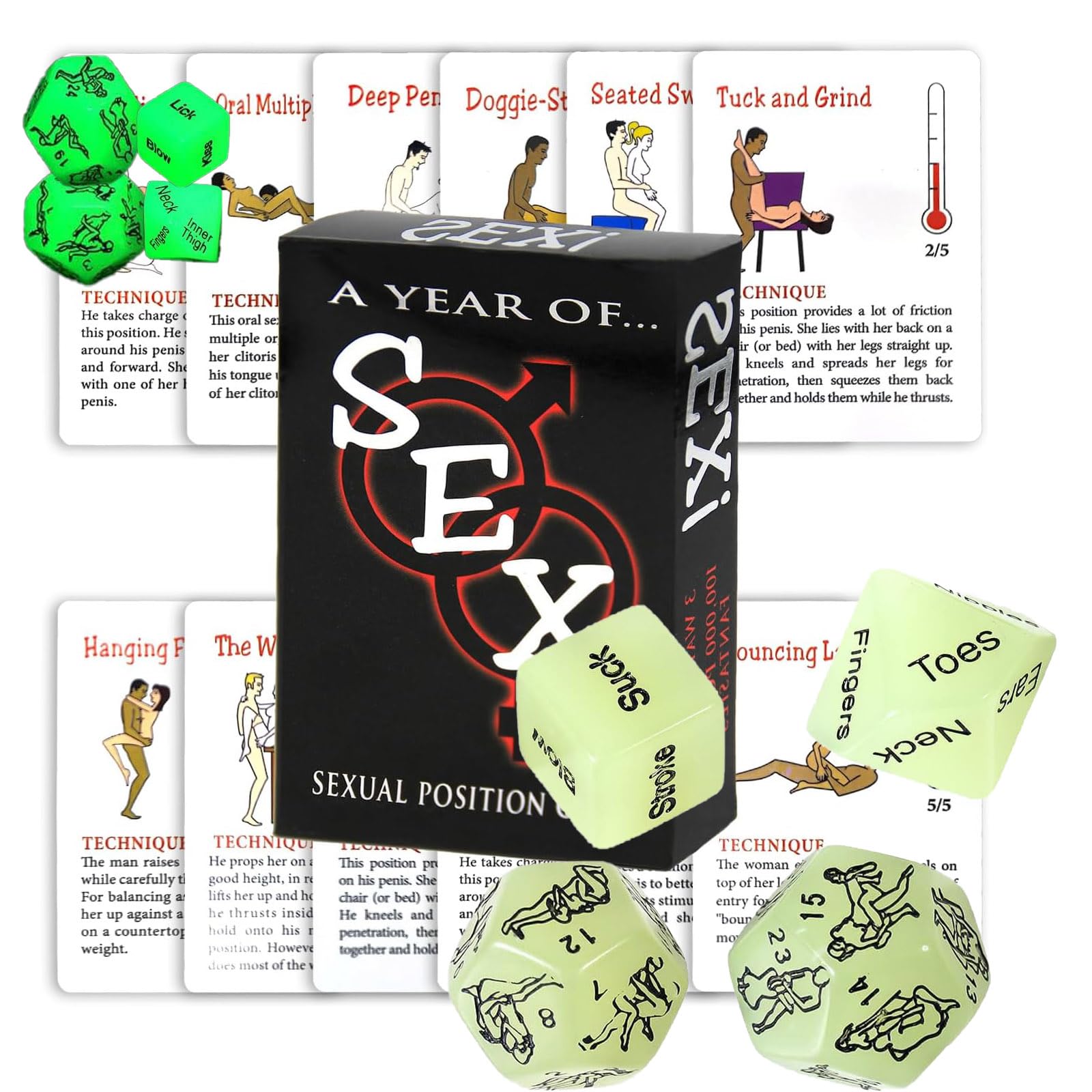 Photo 1 of ??? Dice Board Game Party Favor & Gaming Cards for Two Adults, Super Fun Bedroom Game for Date Night, Romantic Anniversary & Valentines Gifts