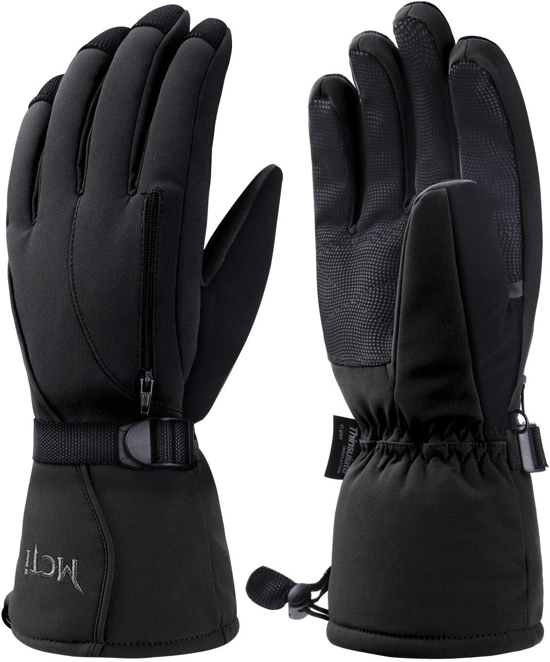KINEED Waterproof Winter Gloves 3M Thinsulate Insulated Ski Snowboard Cold Weather Warm Gloves for Mens Womens