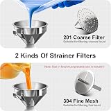 JOREST 5pcs 3D Resin Filter Funnel Kit Stainless Steel with Brush view 4