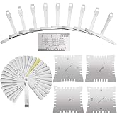 Mudder 15pcs Guitar Setup Kit Radius Gauge String Action Ruler Feeler Gauge | Luthier Tool Set, 32-blade Feeler Gauge, for Guitar and Bass Setup, Guitar String Height Gauge