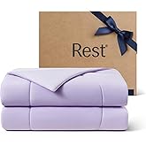 REST® Evercool® Cooling Comforter, Full/Queen, Blanket for Hot Sleepers, All Season Bedding to Keep Cool for Night Sweats, Breathable Lightweight Blanket, 90"x90" Inches, Lavender Breeze
