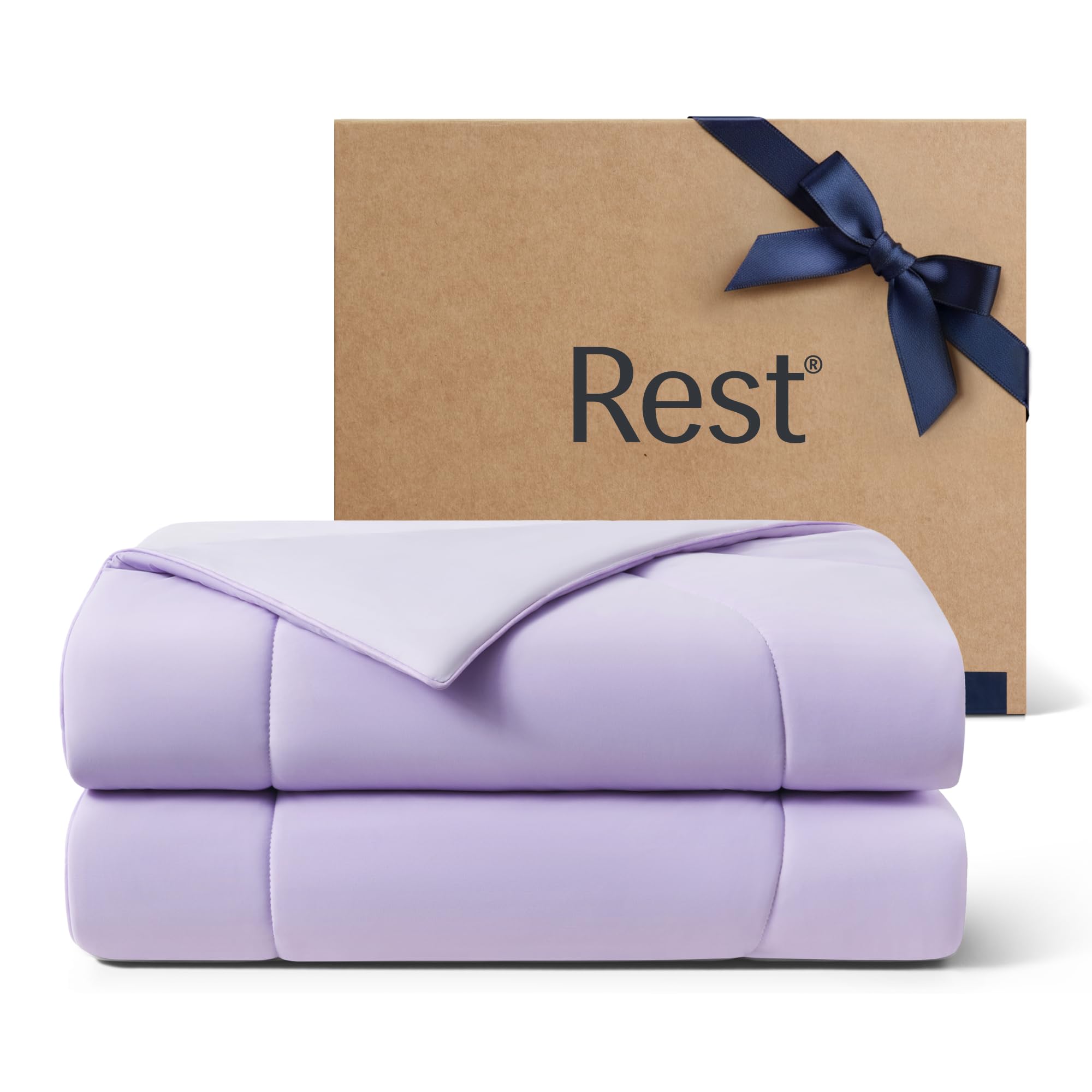Photo 1 of REST® Evercool® Cooling Comforter, King/Cali King, Blanket for Hot Sleepers, All Season Bedding to Keep Cool for Night Sweats, Breathable Lightweight Blanket, 106x90 Inches, Lavender Breeze