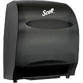 Scott Professional Essential Automatic Hard Roll Paper Towel Dispenser (48860), Black, Wall Mounted, for ScottBrand Purple Core Commercial Hand Towels (Qty 1)
