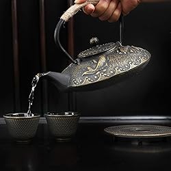 Ufine Koi Fish Cast Iron Teapot Set Stove Top Tea