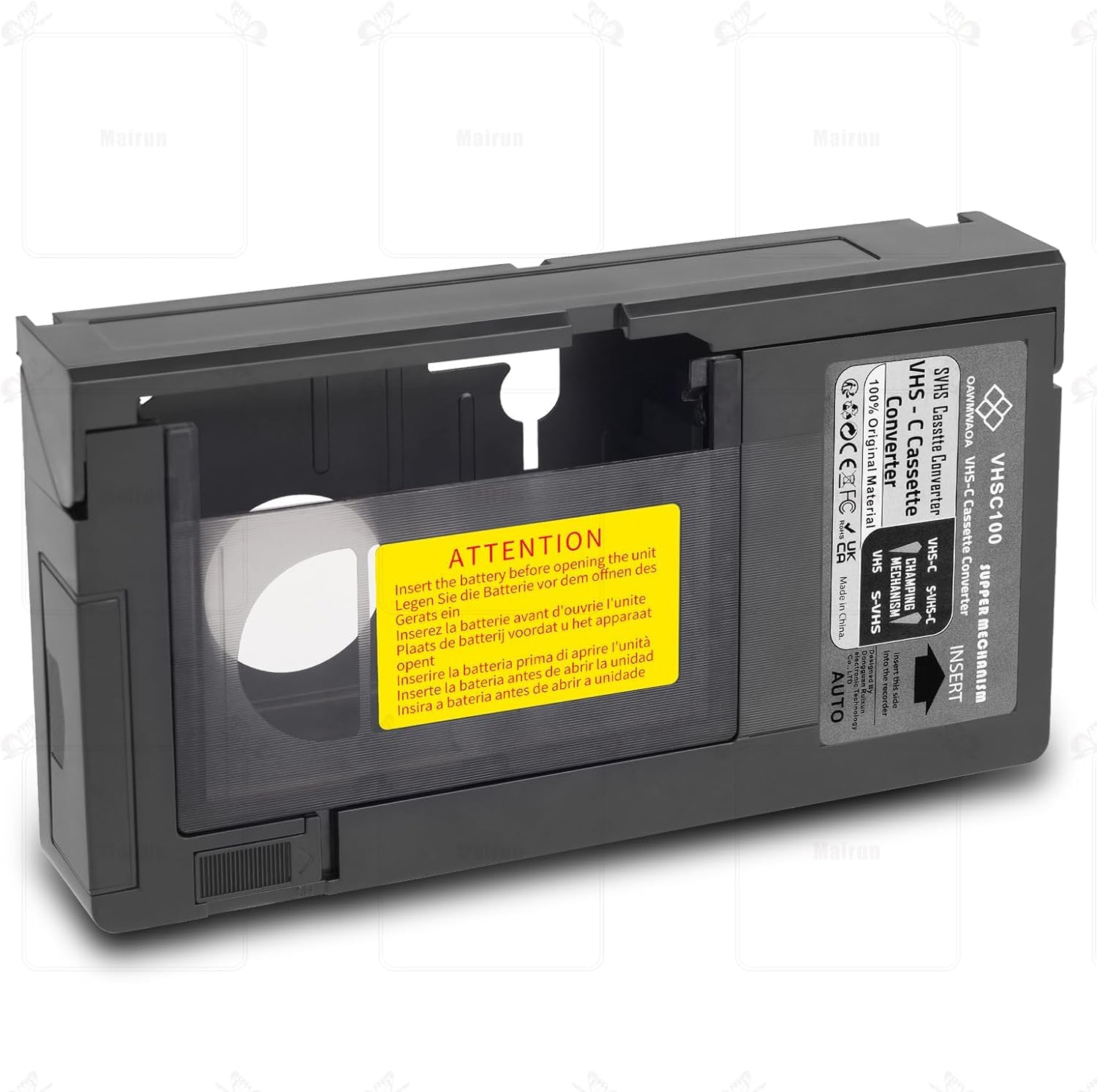 OAWMWAOA VHSC Cassette Adapter Compatible with VHSC SVHS Camcorders Motorized VHS Cassette