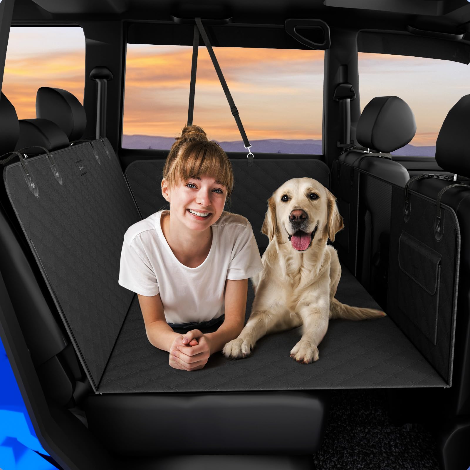 petizer Dog Back Seat Extender for Truck, Large Dog Car Seat Cover ...