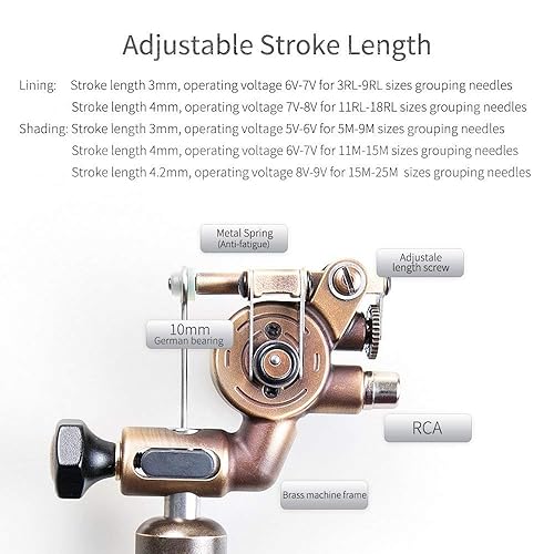 Dragonhawk Extreme X2 Rotary Tattoo Machine Brass Frame CNC