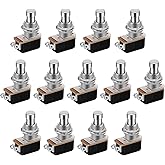 DaierTek 13pcs SPST Momentary Soft Touch Foot Switch Normally Open 2 PIN Stomp Box Push Button Footswitch for Guitar Effect Pedal