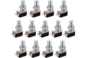 DaierTek 13pcs SPST Momentary Soft Touch Foot Switch Normally Open 2 PIN Stomp Box Push Button Footswitch for Guitar Effect P