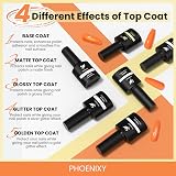 Phoenixy Gel Nail Polish Set 42 Pcs UV/LED Soak Off Glossy Matte Top Coat view 4