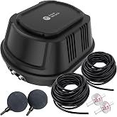 AquaMiracle All-in-One Koi Pond Aerator for Outdoor Ponds up to 1800 Gal | 2-Outlet Flow Control Pond Air Pump Aeration Kit with Airline Tubing, Air Stones, Check Valves &amp; Air Filter Pad