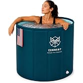 American Design Portable Bathtub for Adults, 6-Layer Foldable Soaking Tub | 90 gal full-body size, insulated, ice bath, cold plunge or hot soak, tool free setup, folds to 4 in, free training e-book