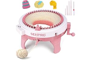 Cguttkp 48 Needles Knitting Machine, Smart Weaving Loom Round Spinning Knitting Machines, Knitting Board Rotating Double Loom, for Adults or Kids Knit Scarf Hat Sock