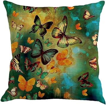 Napravi Rs Ameublement Et Decoration Literie Et Linge De Maison Neeky Coussins Pour Canape Peinture De Papillon Impression Pillowcase Accueil Accessoires Decoration De La Maison Fournitures Dhotel Taie Doreiller 45cmx45cm