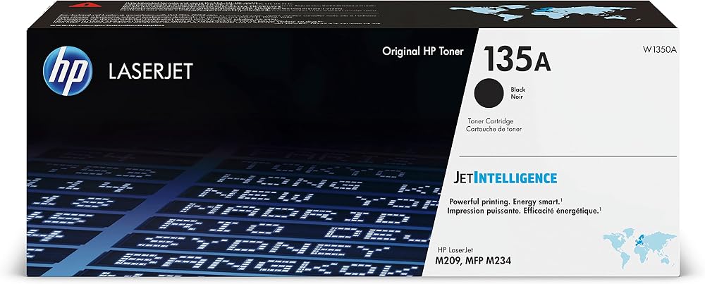 HP W1350A Original 135A Black Toner Cartridge - 1100 Page Yield
