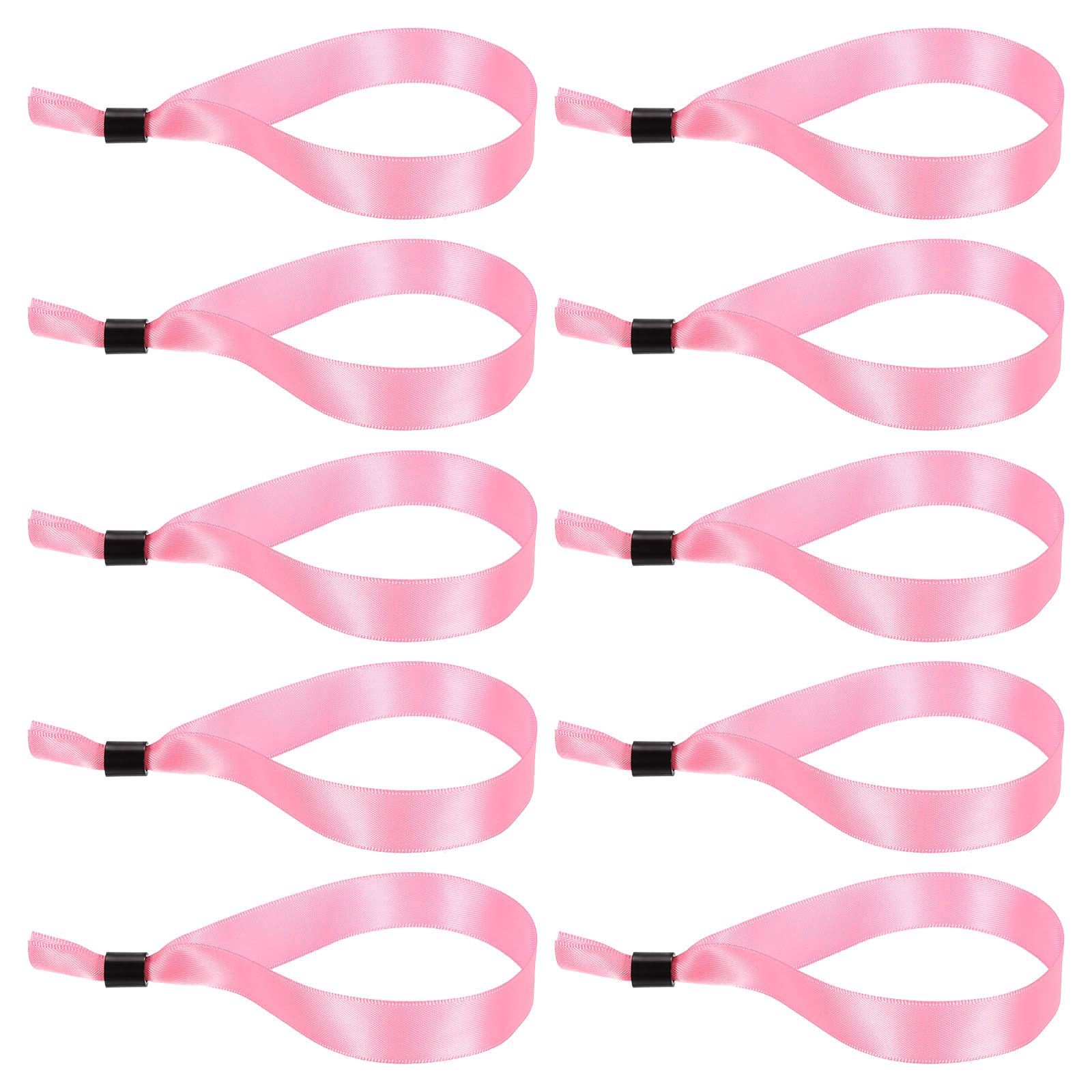 PATIKIL Disposable Cloth Wristbands for Events, 100 Pcs Adjustable Cloth Event Wristbands Colored Wrist Bands for Concert Club Parties, Pink, 13.8"x0.6"