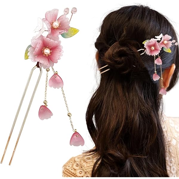 Lurrose Japanese Kimono Flower Hair Clip Kimono Hair Accessories
