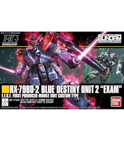 HG ブルーディスティニー　1・2・3号機セット Amazon.com: Bandai Hobby #82 Blue Destiny 3, Bandai HGUC