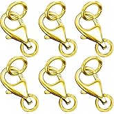 14K Gold Plated 925 Sterling Silver Lobster Claw Clasp with Closed Jump Rings,Necklace Clasps and Closures Suitable for Jewelry Making Necklaces Bracelet Made in Italy