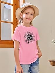 Girls Short Sleeve T Shirts Kids Summer Tops